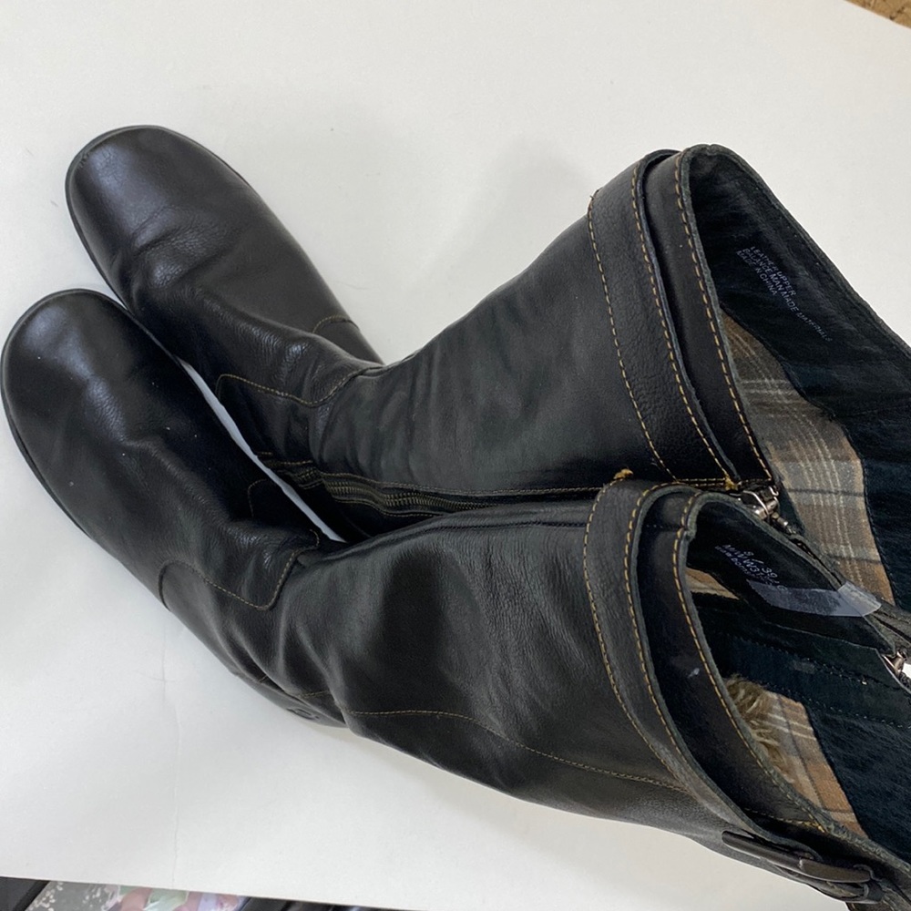 Born Black Leather Tall Boots